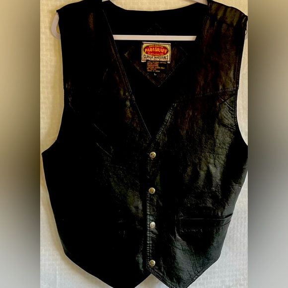 Preowned 1990s Exclusive PapaGraff Clothing Co Leather Vest Western Style. - Picture 3 of 12